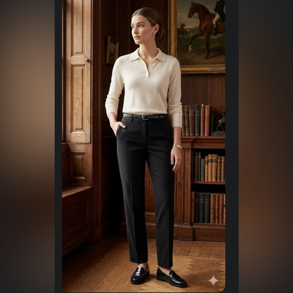 Talbots Black Wool Blend Dress Pants Trousers - Women’s Size 2 - Straight Leg
